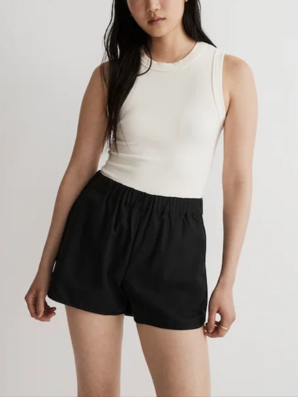 Madewell Pull-On Shorts In Black